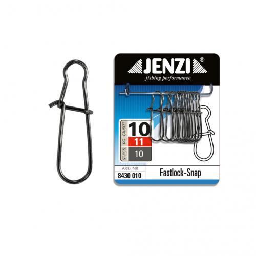Jenzi Fastlock-Snap Wirbel, Farbe black-nickel, Gr. 10, Tragkraft 11 kg