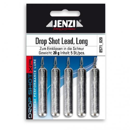 Jenzi Drop-Shot Blei long mit Spezial-Wirbel. SB-Verpackt. Anzahl 6, 15,0 g