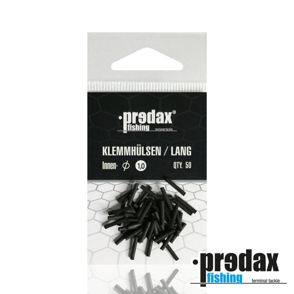 Predax Klemmhülsen lang schwarz matt - 1,0mm