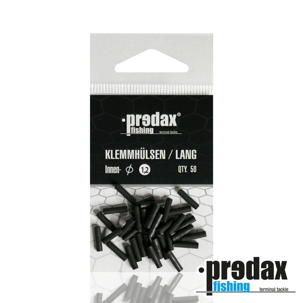 Predax Klemmhülsen lang schwarz matt - 1,2mm