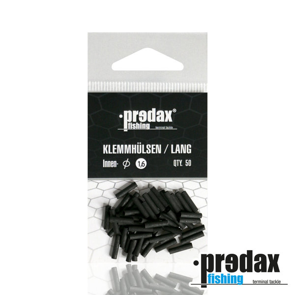 Predax Klemmhülsen lang schwarz matt - 1,6mm